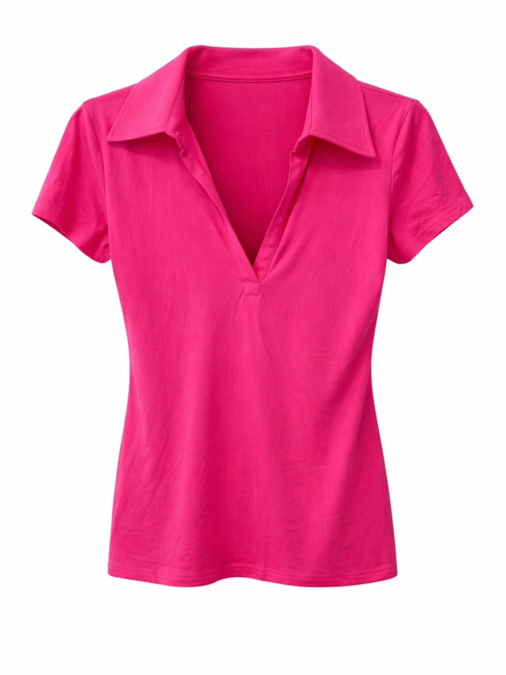 Amelie Boutik Pink V-Neck Polo Shirt NWT Size S Tennis Preppy Top - Picture 2 of 6